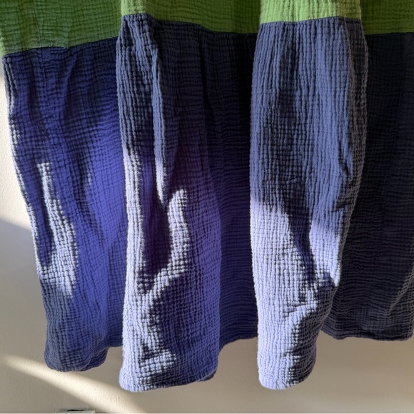 Marine Layer Corinne Double Cloth Maxi Dress in Rainbow Block Stripe Size XL - Picture 16 of 16